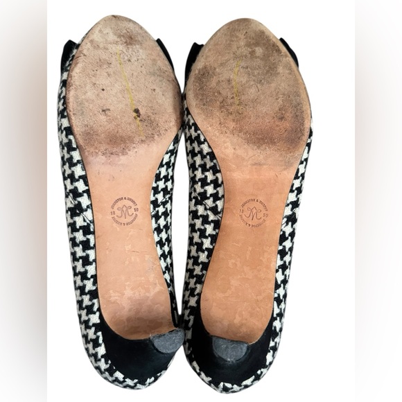 Johnston & Murphy Black and White Houndstooth Women's kitten heel shoe Size 9.5 - Picture 9 of 12
